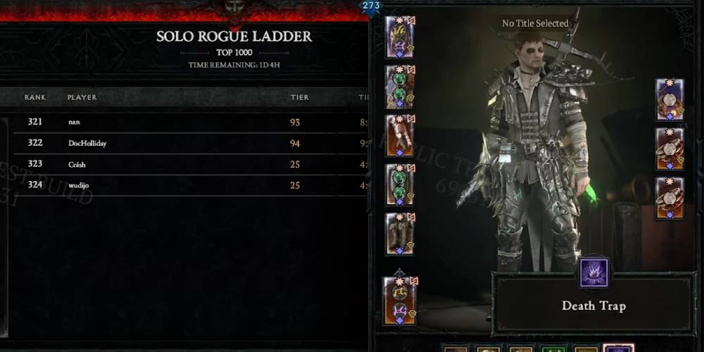 Death Trap Rogue Build